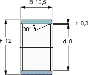 SKFLR 8x12x10.5軸承圖紙