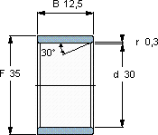 SKFLR 30x35x12.5軸承圖紙