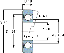SKF361206 R軸承圖紙