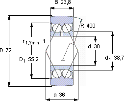 SKF305806 C-2Z軸承圖紙