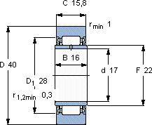 SKFNA 2203.2RS軸承圖紙