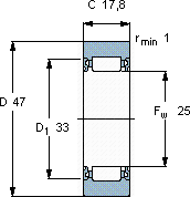 SKFRNA 2204.2RS軸承圖紙