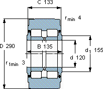 SKFNNTR 120x290x135.2ZL軸承圖紙