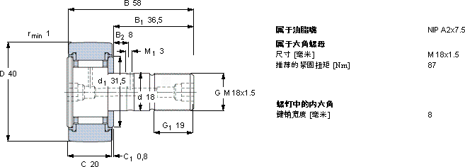 SKFKR 40 PPA軸承圖紙