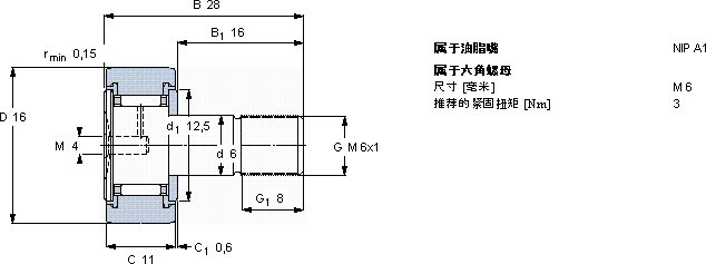 SKFKR 16 PPA軸承圖紙