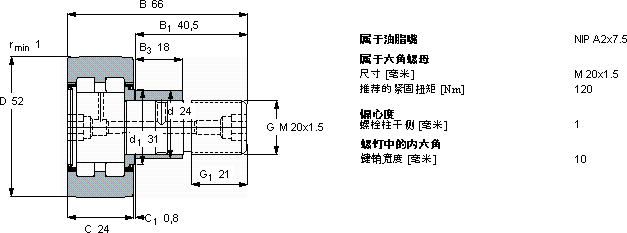SKFPWKRE 52.2RS軸承圖紙