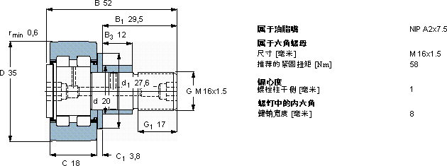 SKFPWKRE 35.2RS軸承圖紙