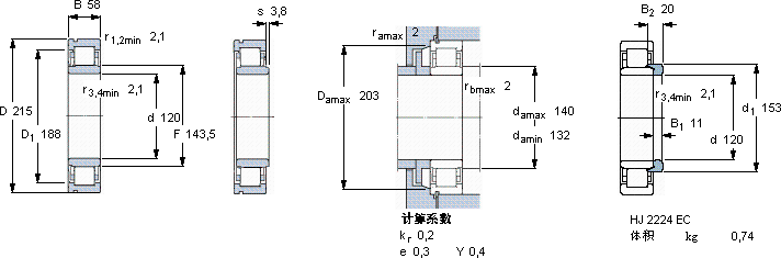 SKFNU 2224 ECNML *軸承圖紙