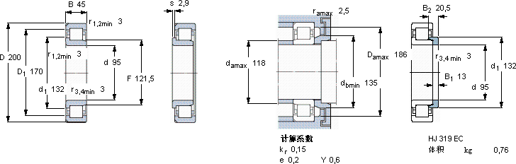 SKFNJ 319 ECN2ML *軸承圖紙