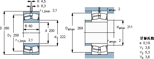 SKF23940 CC/W33軸承圖紙