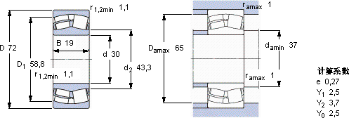 SKF21306 CC軸承圖紙