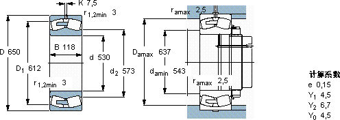 SKF248/530 CAMA/W20軸承圖紙