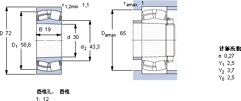 SKF21306 CCK軸承圖紙