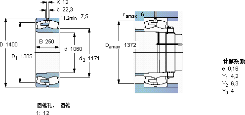 SKF239/1060 CAKF/W33軸承圖紙