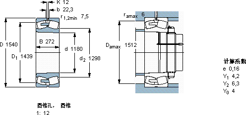 SKF239/1180 CAKF/W33軸承圖紙