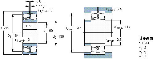 SKF22320 E *軸承圖紙