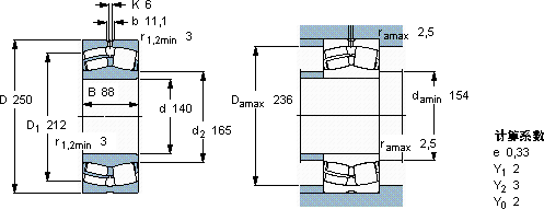 SKF23228 CC/W33 *軸承圖紙