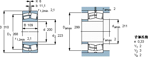 SKF24040 CC/W33 *軸承圖紙