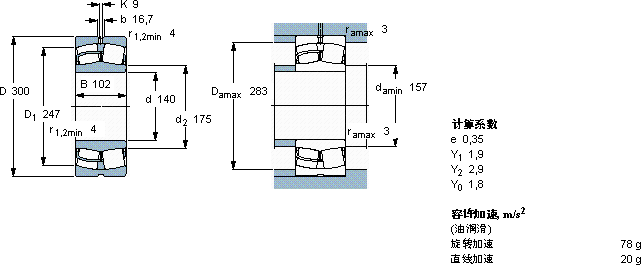 SKF22328 CCJA/W33VA406 *軸承圖紙