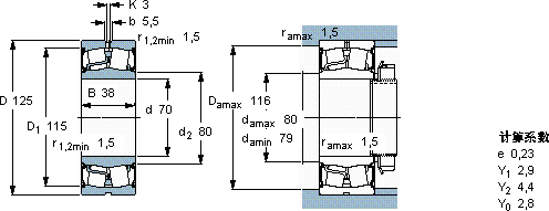 SKFBS2-2214-2CS/VT143 *軸承圖紙