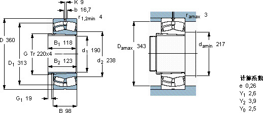 SKF22240 CCK/W33 + AH 2240 *軸承圖紙