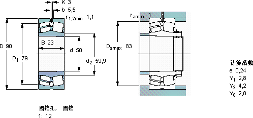 SKF22210 EK *軸承圖紙