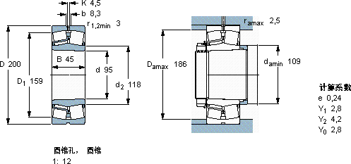 SKF21319 EK *軸承圖紙