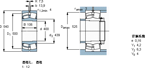 SKF23980 CCK/W33 *軸承圖紙