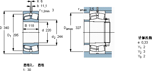 SKF24044 CCK30/W33 *軸承圖紙