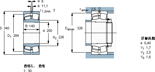 SKF24140 CCK30/W33 *軸承圖紙