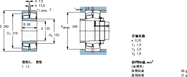 SKF22324 CCKJA/W33VA405 *軸承圖紙