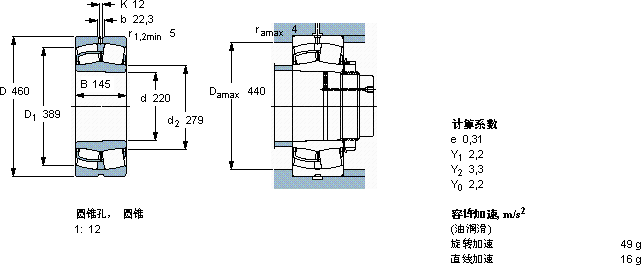 SKF22344 CCKJA/W33VA405 *軸承圖紙