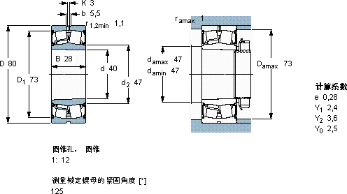 SKFBS2-2208-2CSK/VT143 *軸承圖紙