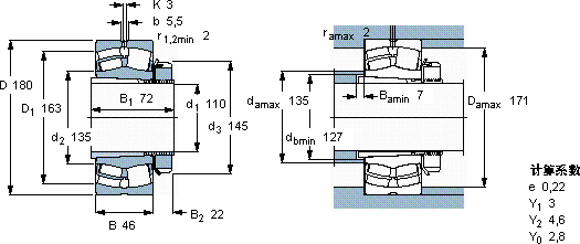 SKF23024 CCK/W33 + H 3024 *軸承圖紙