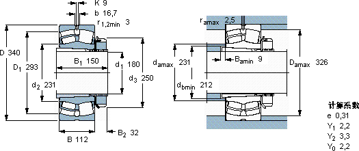 SKF23140 CCK/W33 + H 3140 *軸承圖紙