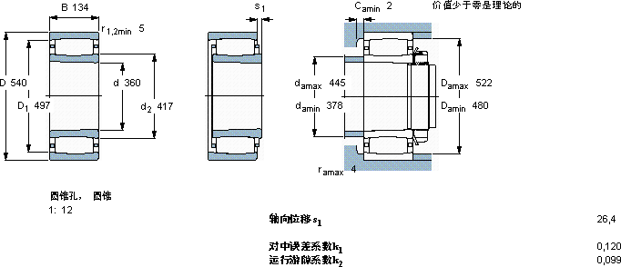 SKFC 3072 KM *軸承圖紙