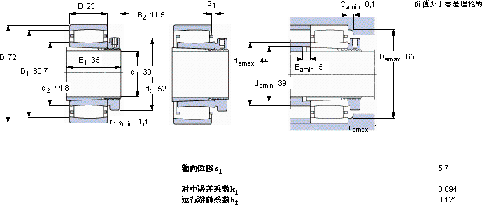 SKFC 2207 KTN9 + H 307 E *軸承圖紙