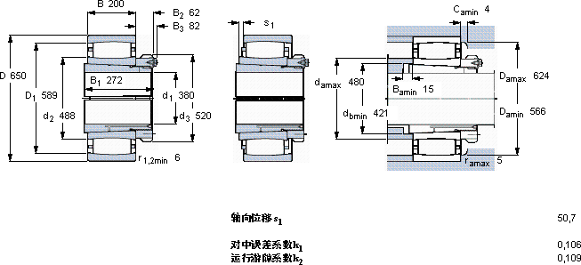 SKFC 3180 KMB + OH 3180 HE *軸承圖紙