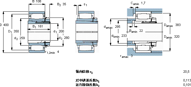 SKFC 2244 K + OH 3144 H *軸承圖紙