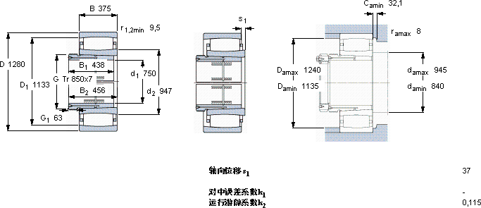 SKFC 31/800 KMB + AOH 31/800 *軸承圖紙