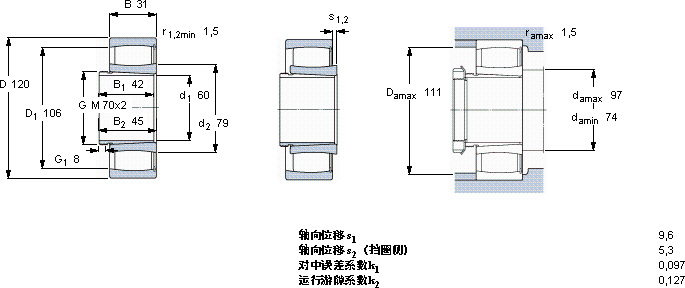 SKFC 2213 KV + AH 313 G *軸承圖紙