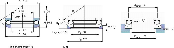 SKF53411軸承圖紙