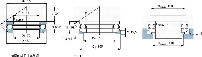 SKF53414 M軸承圖紙