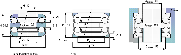 SKF54208軸承圖紙