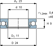 SKF51100 V/HR11Q1軸承圖紙