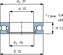 SKF51202 V/HR11Q1軸承圖紙