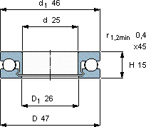 SKF51205 V/HR11Q1軸承圖紙