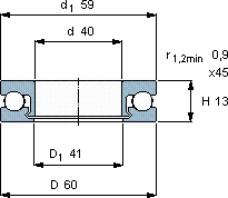 SKF51108 V/HR11Q1軸承圖紙