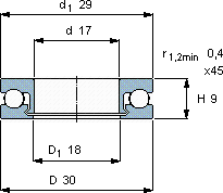 SKF51103 V/HR22Q2軸承圖紙