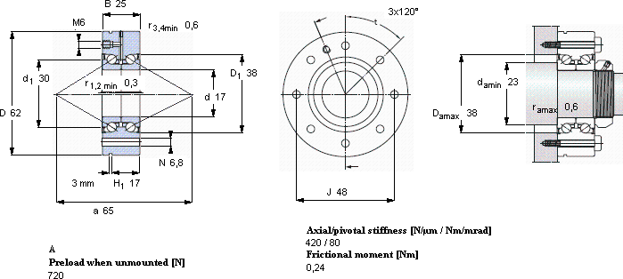 SKFBEAM 017062-2RS/PE軸承圖紙